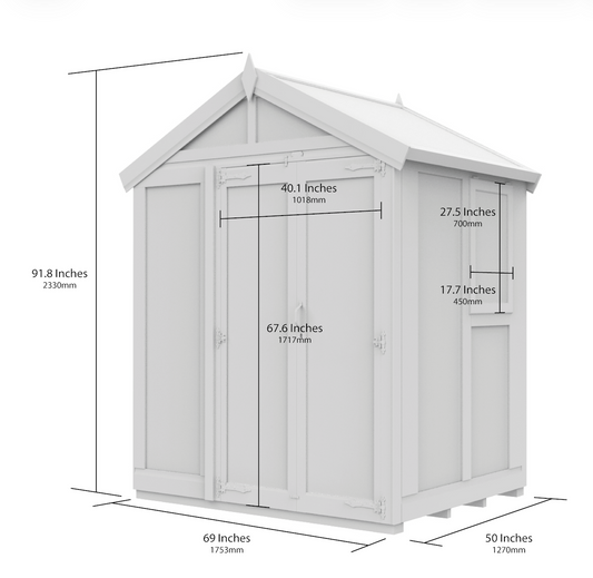 Verdant Lounge Apex Glass Greenhouse, 6ft x 4ft, featuring a traditional apex roof, natural timber frame, full-glass windows and a single door.